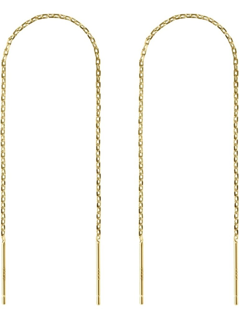 Dainty 18K Gold Filled Threader Earrings for Women - Long Drop Dangle Jewelry